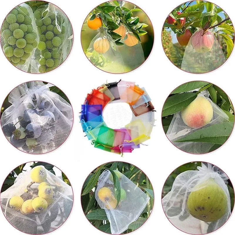Protect Your Fruits with Our 50/100 Pack of Anti-Bird Garden Netting Bags - Perfect for Strawberries, Grapes & More!