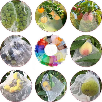 Protect Your Fruits with Our 50/100 Pack of Anti-Bird Garden Netting Bags - Perfect for Strawberries, Grapes & More!