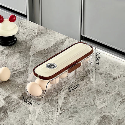 Revolutionize Your Kitchen with the 1PCS Sliding Egg Organizer - The Ultimate Automatic Egg Roller for Fresh Eggs!