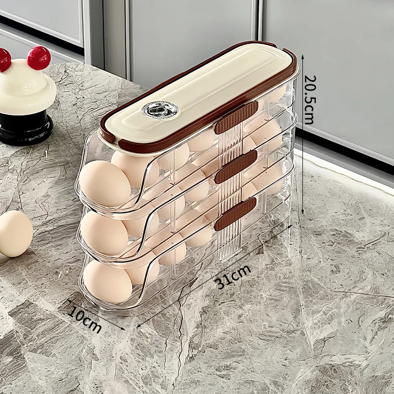 Revolutionize Your Kitchen with the 1PCS Sliding Egg Organizer - The Ultimate Automatic Egg Roller for Fresh Eggs!