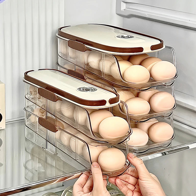 Revolutionize Your Kitchen with the 1PCS Sliding Egg Organizer - The Ultimate Automatic Egg Roller for Fresh Eggs!