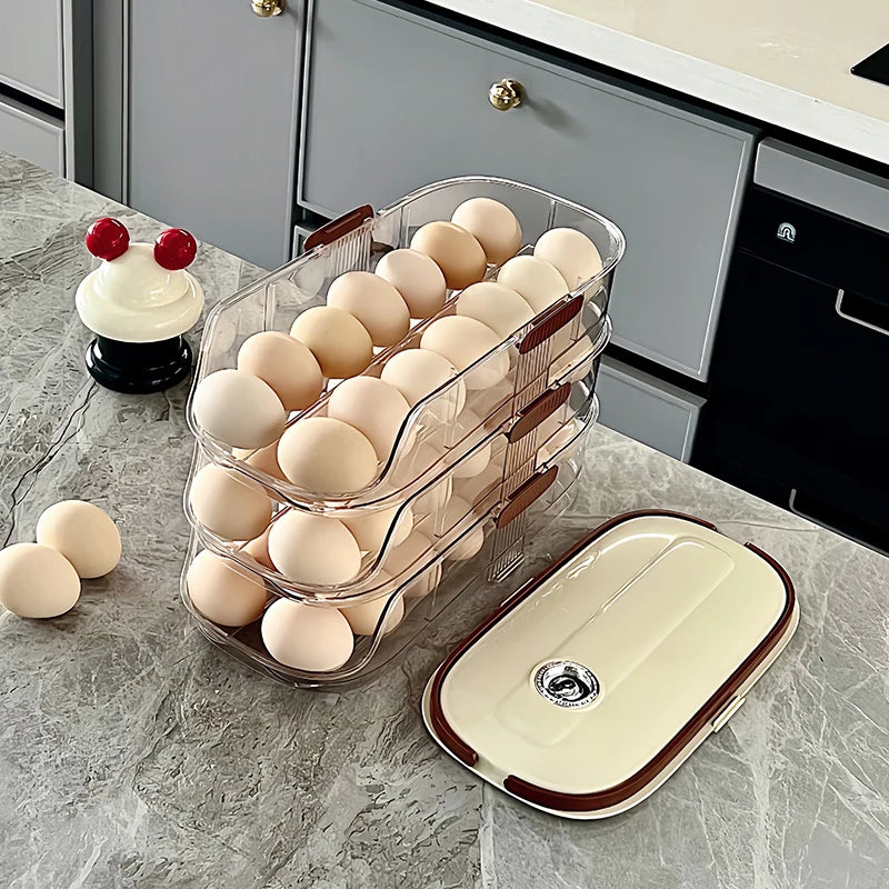 Revolutionize Your Kitchen with the 1PCS Sliding Egg Organizer - The Ultimate Automatic Egg Roller for Fresh Eggs!