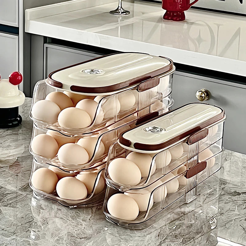 Revolutionize Your Kitchen with the 1PCS Sliding Egg Organizer - The Ultimate Automatic Egg Roller for Fresh Eggs!