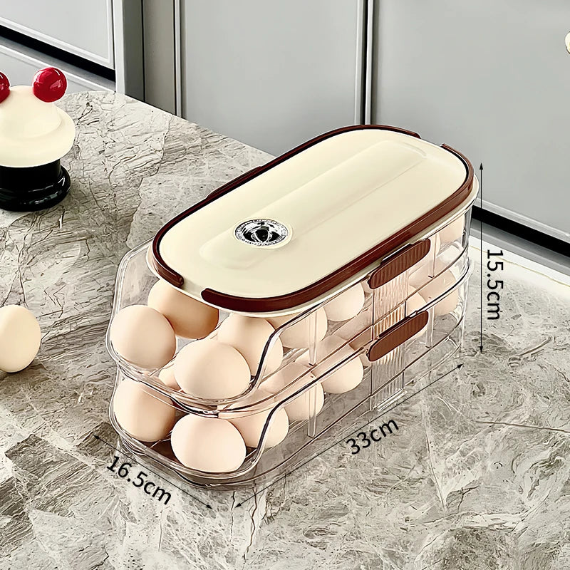 Revolutionize Your Kitchen with the 1PCS Sliding Egg Organizer - The Ultimate Automatic Egg Roller for Fresh Eggs!