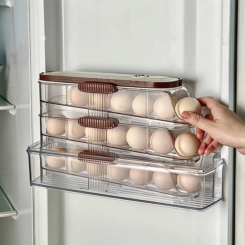 Revolutionize Your Kitchen with the 1PCS Sliding Egg Organizer - The Ultimate Automatic Egg Roller for Fresh Eggs!