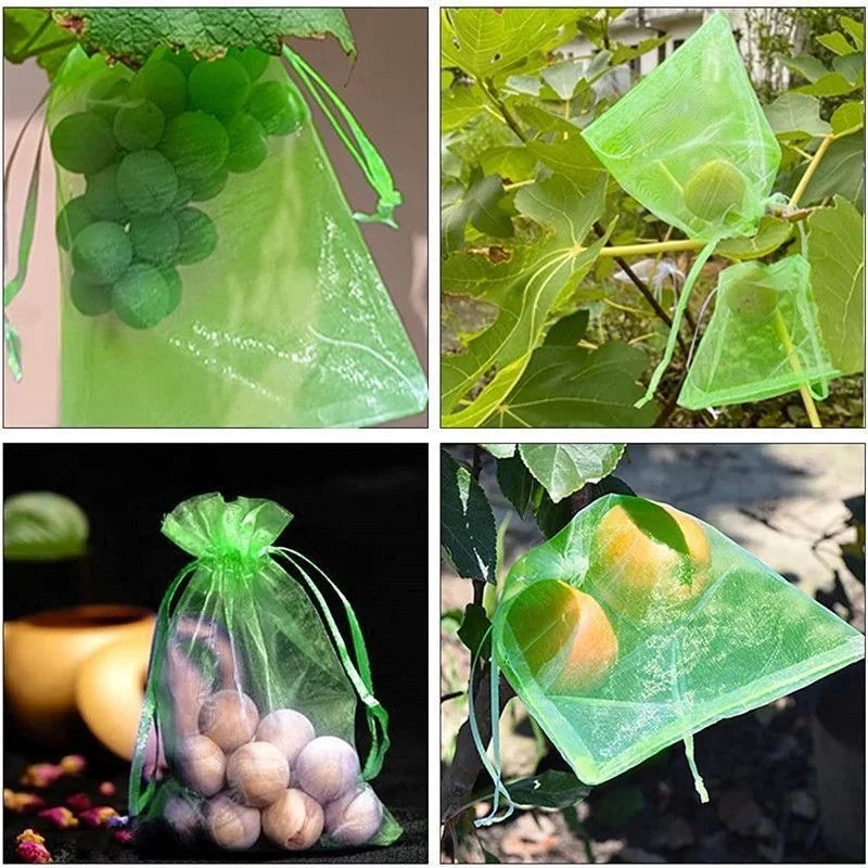 Protect Your Fruits with Our 50/100 Pack of Anti-Bird Garden Netting Bags - Perfect for Strawberries, Grapes & More!